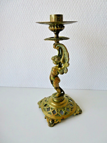Ancien bougeoir bronze - bougeoir, en