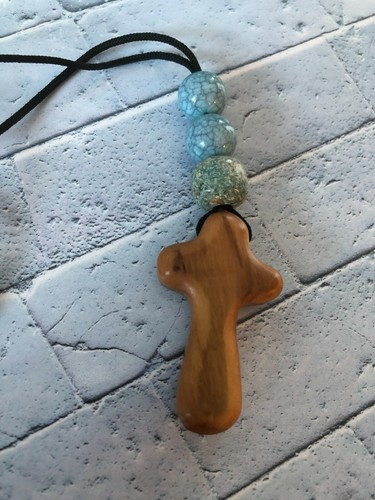 Amulette croix rétroviseur - amulette,