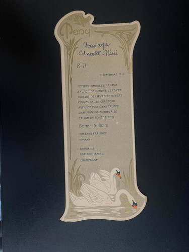 Vieux papier ancien menu - papier,