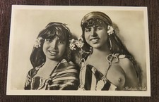 OLD PHOTO POSTCARD -  EGYPT -ETHIC NUDE ARAB WOMEN - 1900's