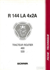 SCANIA TRUCKS / R 144 LA 4X2 A / TRACTEUR ROUTIER / FICHE TECHNIQUE de 1995