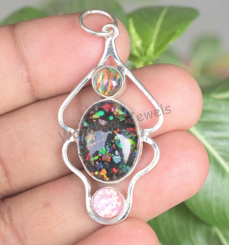 Pendentif argent 925 opale - 925,