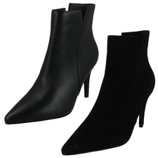 Femmes Spot On Talon Haut Cuir