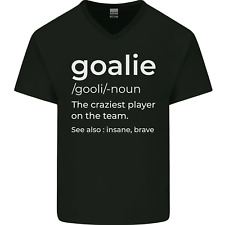 Gardien Keeper Football Glace Hockey Drôle Hommes Col V Coton T-Shirt