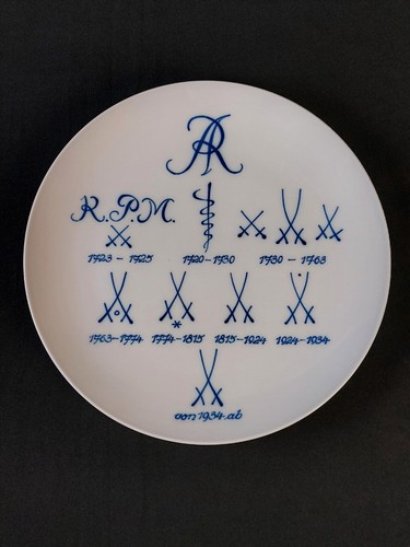 Antique meissen white plate - white,