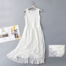 Femme Fille Robe Mousseline Jupon Caraco Slip Robe Plissée Fairy Long