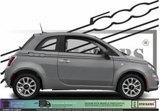 Pour FIAT 500 bandes latérales fines Autocollant décoration  stickers Decals