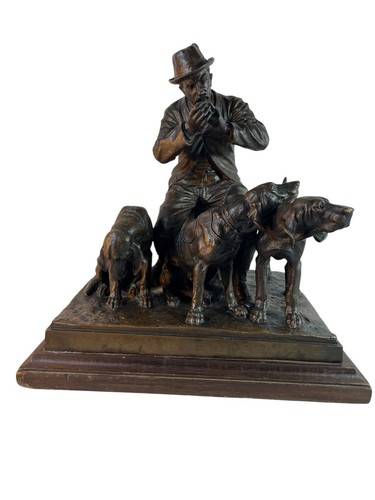 Sculpture bronze chasseur - bronze, le