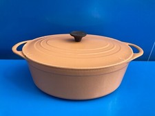 Cousances De Le Creuset Grande Cocotte EN Fonte Ovale Vintage MARRON  ø 28 CM