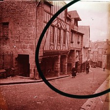 2 photos verre stéréo 45x107, Bretagne, Fougères, maison tribune course, 1929/31