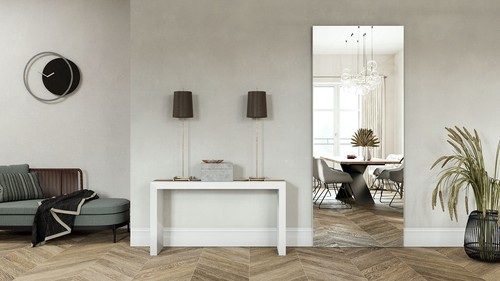 Porte battante minimal blanche - porte,