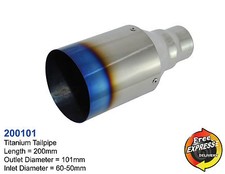 Titane embout d'échappement 101mm pour Golf R32 R20 Impreza MR2 Seat Ibiza