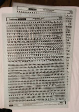 Letraset 24pt BOOKMAN BOLD 1521 X2  _lettres chiffres caractères transfert typo