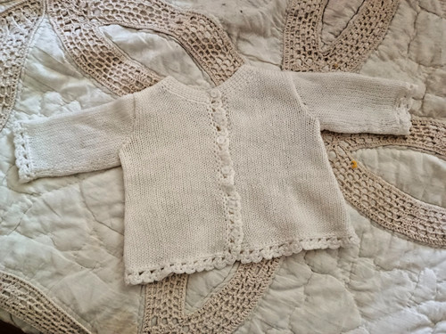 Gilet blanc tricoté - tricoté, main