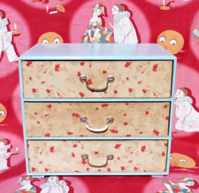 ANCIEN CARTONNIER/ PETIT MEUBLE à 3 tiroirs monture bois peint vers 1930