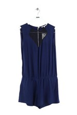 Combinaison en soie bleue Maje