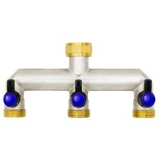 Distributeur d'eau 3 voies 16591 3/4" laiton 3 robinets à boisseau sphérique