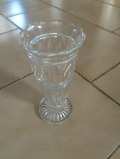 Vase Verre Trempé Transparent Vintage 