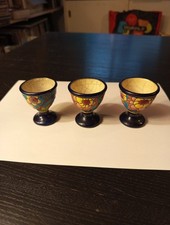 3 coquetiers Faience Longwy