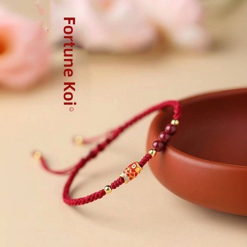 Bracelet poisson koï tissé