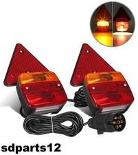 Ensemble De Feux Arrière Aimant Triangle Remorque Kit Magnétique D'Éclairage 7,5