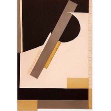 "Construction Géométrique" -Collage/Papier-Signé JLP -Oeuvre Unique-40X30 cm