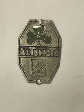 ANCIENNE PLAQUE DE VÉLO EN METAL AUTOMOTO TREFLE