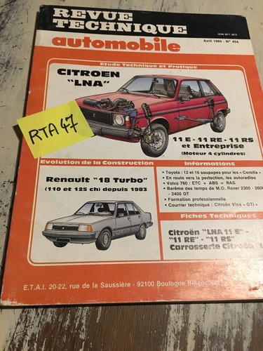Revue technique automobile - revue,