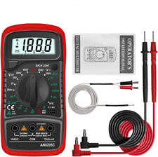 Multimètre Numérique Testeur Electrique Voltmètre 600V Écran LCD + Pile