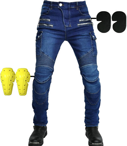 Pantalons moto denim - de,