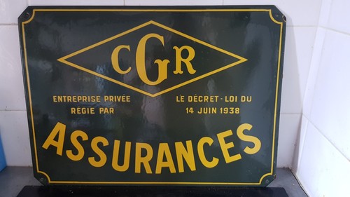 Plaque emaillee cgr - emaillee,