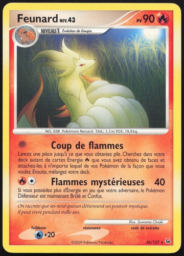 Carte pokémon feunard 127 - pokémon, 36/127