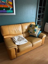 2 canapés full cuir couleur