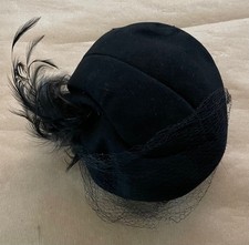 Vintage chapeau femme noir - -,