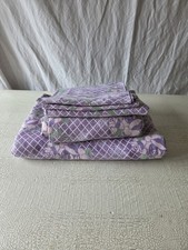 Ensemble Parure Drap Taie D'oreiller Traversin  Housse Violet Rose 140 X 180 Cm