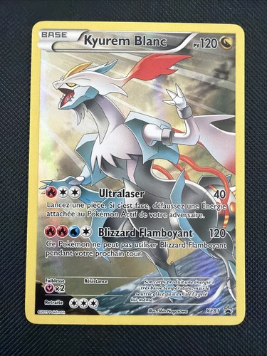 Carte pokémon kyurem - carte, blanc