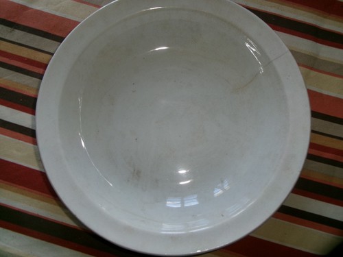 Ancien plat creux blanc creil - creux,,