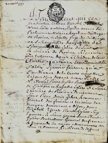 1777 chapitre saint - chapitre, saint-quiriace