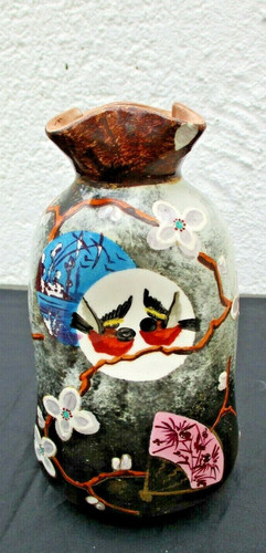 Vase ceramique decor - , oiseaux