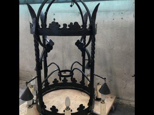 Très grand lustre ancien - , de