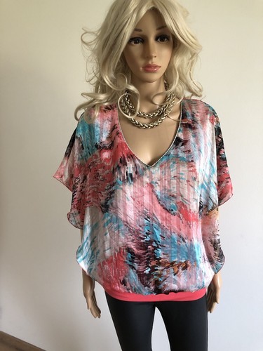 Blouse imprimée multicolore