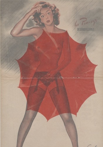 Pin parapluie affiche - "pin-up,