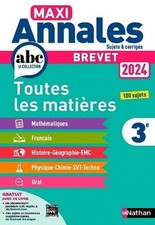 A Maxi annales brevet 2024 toutes les matieres Nathan