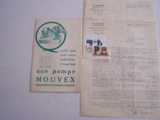 PUBLICITE , POMPES MOUVEX 