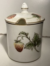 Pot Ancien Porcelaine Fine Chine Coalport Strawberry 