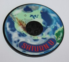 Lego Black Tile Round 8x8 SATURN V Pattern (Sticker) ref 6177pb006 - Set 7468