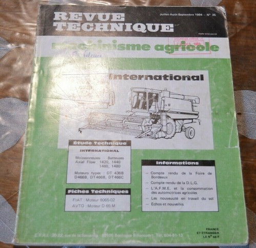 Revue technique machinisme - technique,