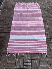 fouta serviette de plage rose 85 x 170 cm