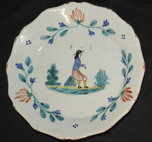 Assiette ancienne décor - assiette, (décor