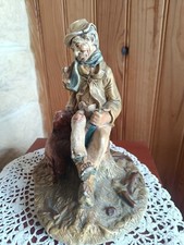 Sculpture en plâtre patiné